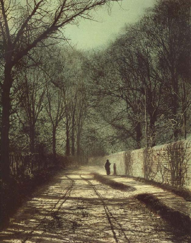 Atkinson Grimshaw Tree Shadows on the Park Wall,Roundhay Park Leeds Germany oil painting art